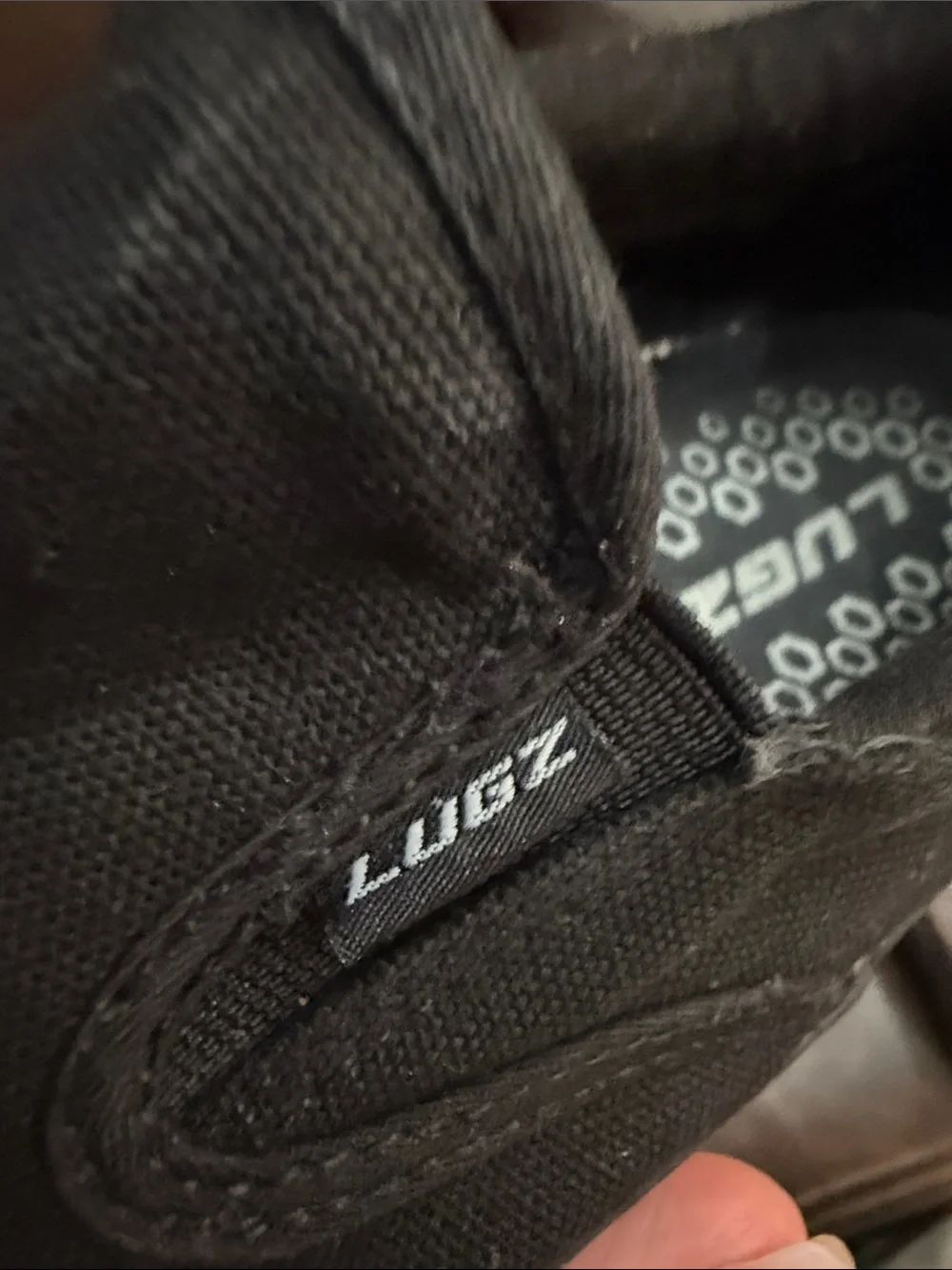 Lugz Men's Black Canvas Slip-On with Gum Outsole